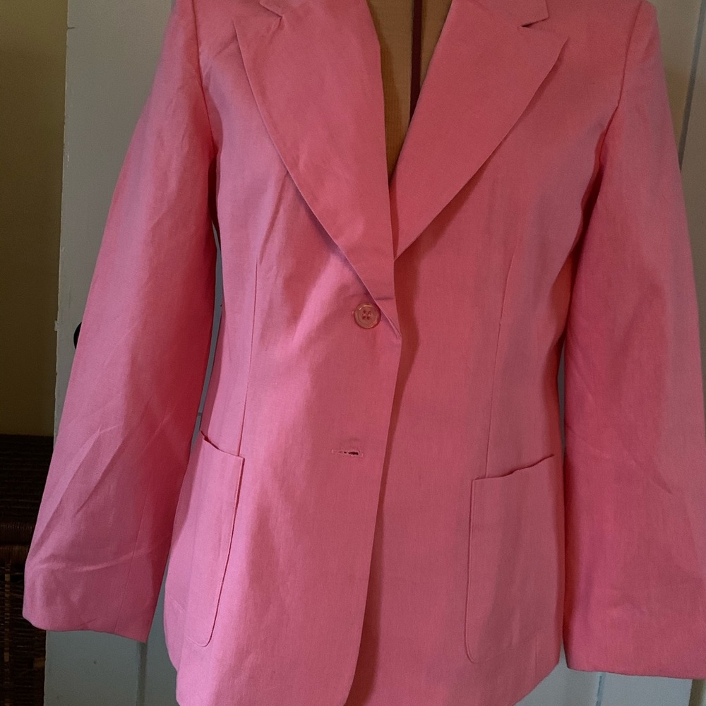CADWICKS TAFFY COLORED SUMMER LINEN JACKET/BLAZER: